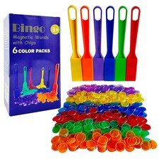 Yuanhe Magnetic Bingo Wand Chips 6 Colors for Science Learning Counting Fami...