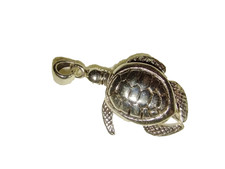 Sterling Silver Articulated Turtle Pendant