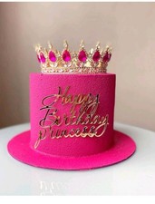 Large Crown Cake Topper Happy Birthday Party Cake Decoration Metal Gold Silver C