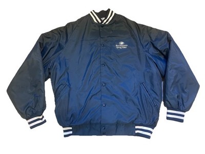 Vtg Blue Mountain Spring Water Varsity Sports Jacket 3XL Union Made ILGWU USA