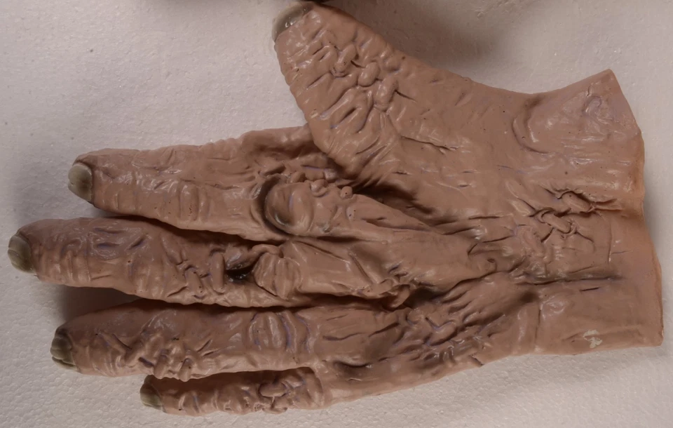 Fantasia de Halloween mãos monstro luvas Frankenstein unhas marrons cosplay estações - Imagem 3 de 4