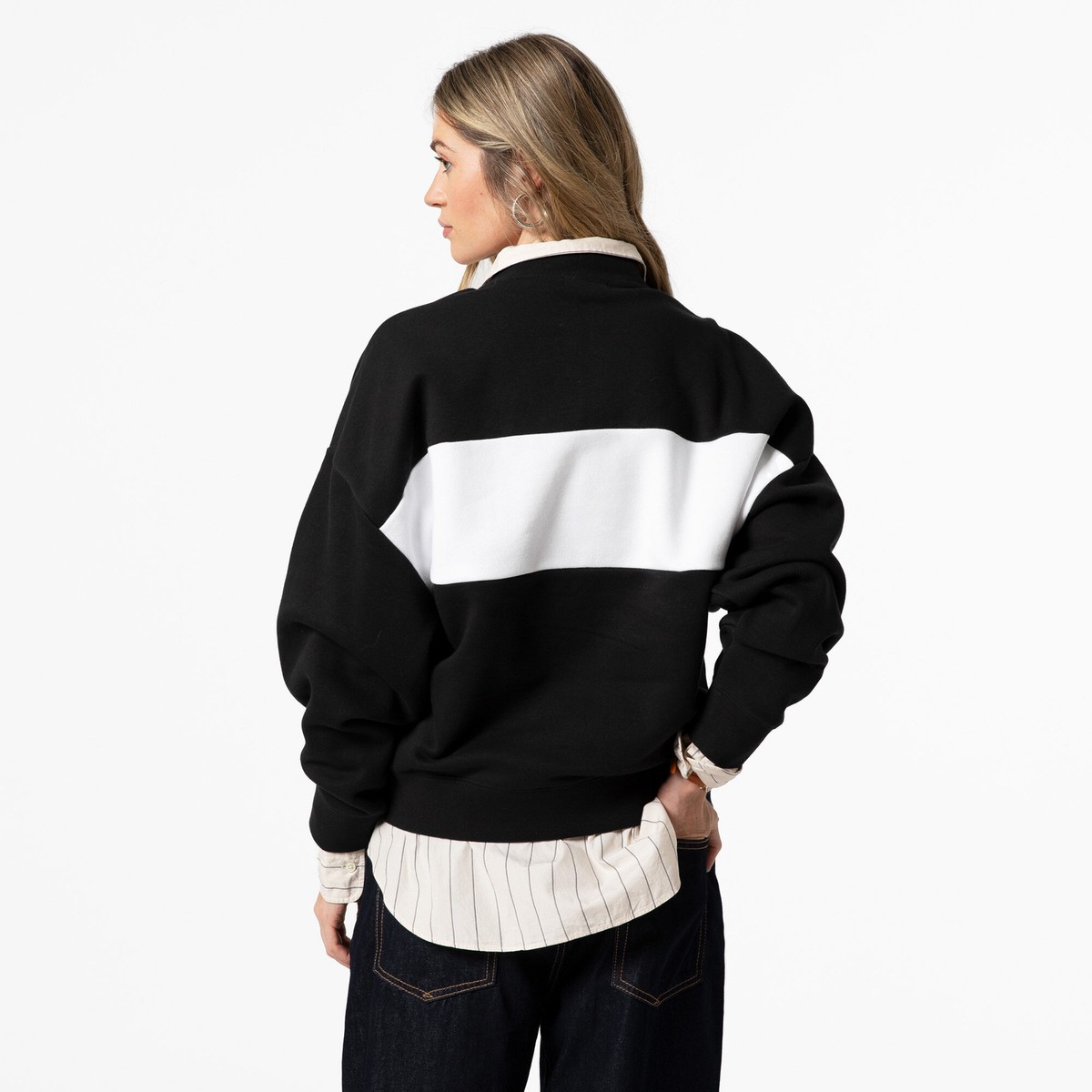 売れ筋商品|||ミッチェル&ネス カットソー トップス レディース Women's Black Seattle Mariners Quarter-Zip Pullover Top Black Women's-Mitchell & Ness Black Seattle Mariners Quarter-Zip