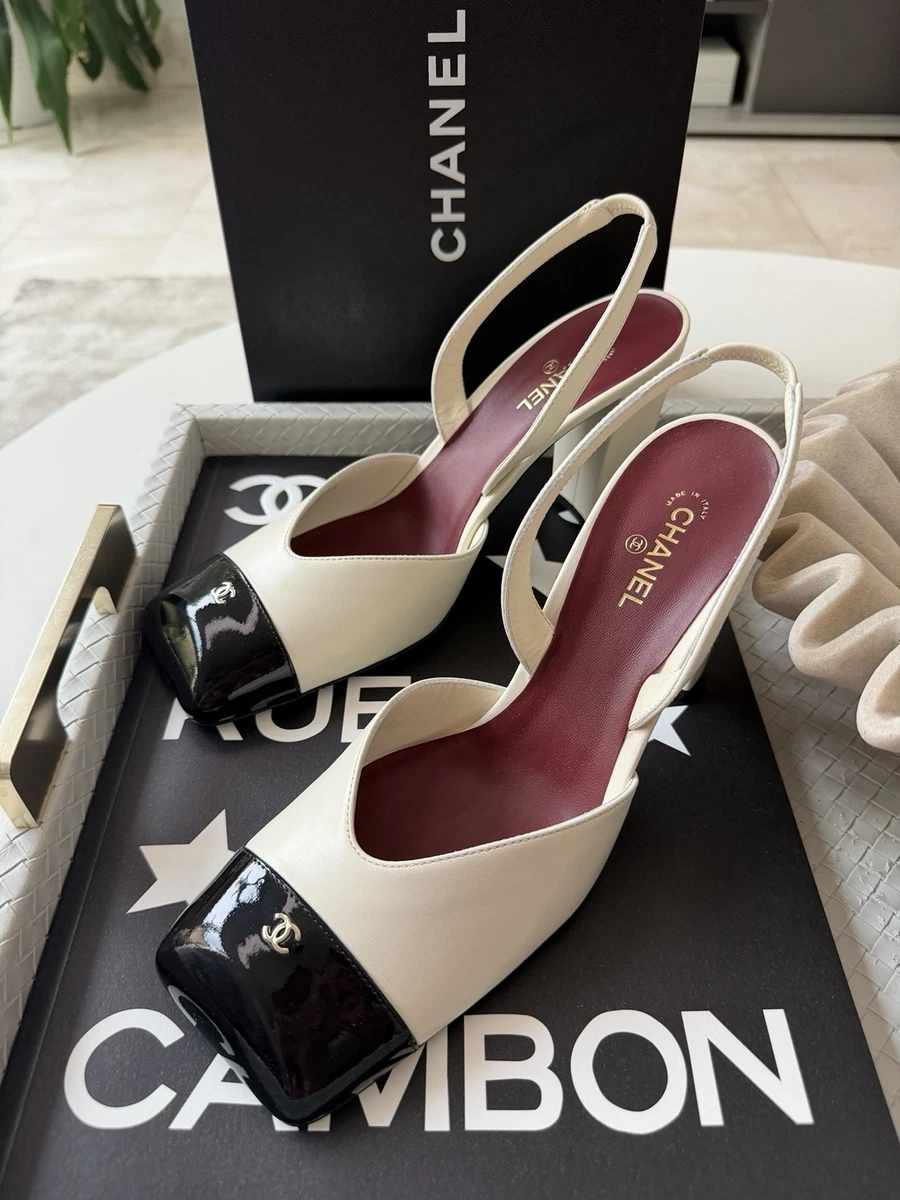 25+ CHANEL Block High (3-3.9 in) Heel Height Leather Upper Heels