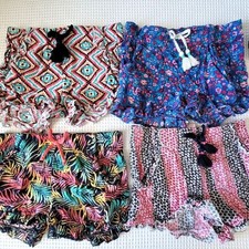 Bundle Wonder Nation girls Ruffle shorts Size S 6 6x Rayon