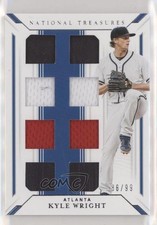 2019 Panini National Treasures Game Gear Material Eights 86/99 Kyle Wright rh9