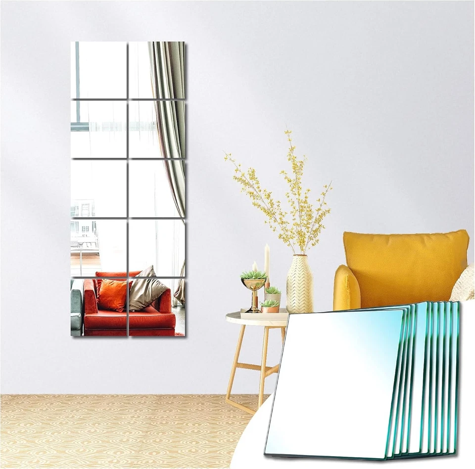 40 Stück Spiegelfliesen Selbstklebend Klebespiegel Quadratische Fliesen 15x15cm - Bild 2 von 4