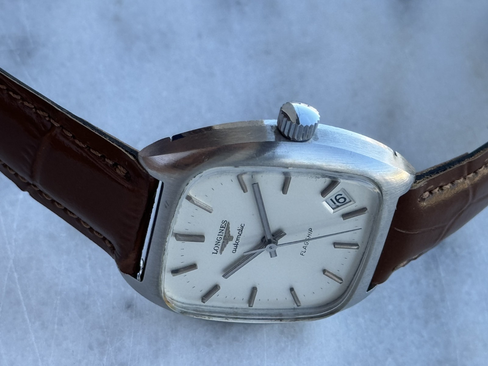 Longines Flagship Automatic Date 8418 6 Square Ma… - image 10