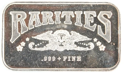 RARITIES REFINING CO. FINE .999 SILVER ONE TROY OUNCE BAR VINTAGE ANAHEIM CA