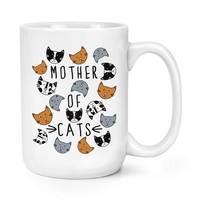 Mutter Der Katzen 426Ml Groß Becher Tasse - Lustig Crazy Cat Lady Big