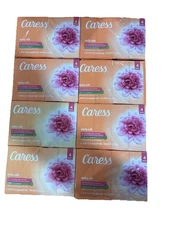 32 Caress Daily Silk Bar Soap Floral Oil White Peach & Orange Blossom ORANGE Pkg