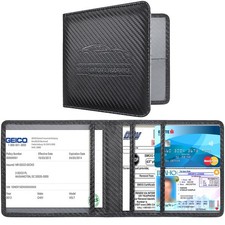 Car Registration  Insurance Holder, Carbon Fiber Black