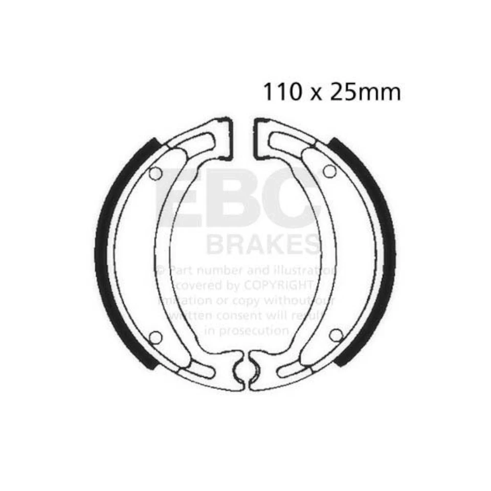 Zapatas de freno traseras EBC Yamaha TTR 110 E 2008-2024 Foto 2 de 4