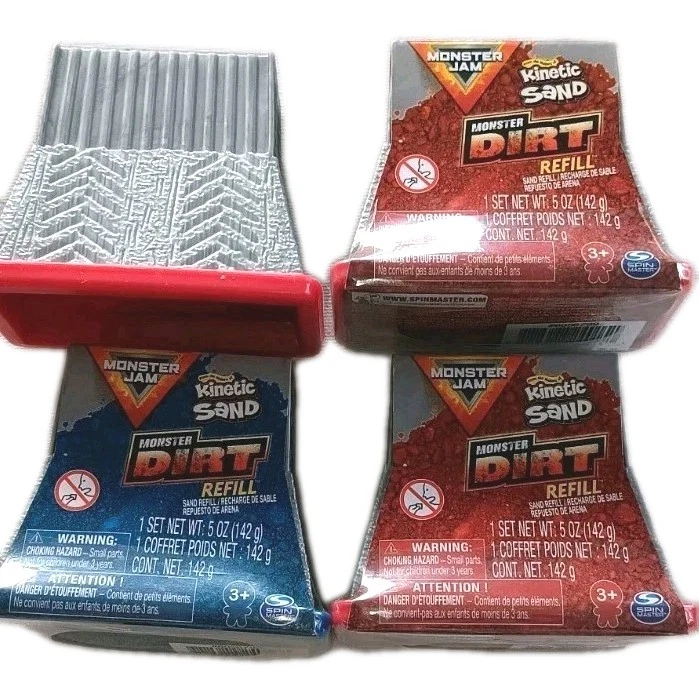 6 Novos Refil Selados Monster Dirt 5 Oz Areia Cinética Monster Jam ~Busca Sensorial - Imagem 2 de 4