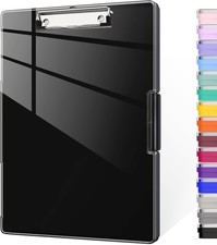 Clipboard with Storage, 8.5 x 11 Clip Boards with 2 Storage Case and A4 Paper