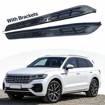 For  VW Touareg 2019-2026 2PC Sidesteps Running Board W/ Brackets Nerf Bars