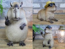 Capybara Ornament On Holiday Thumbs Up or Peace Sign Home Garden D�cor 18-24cm