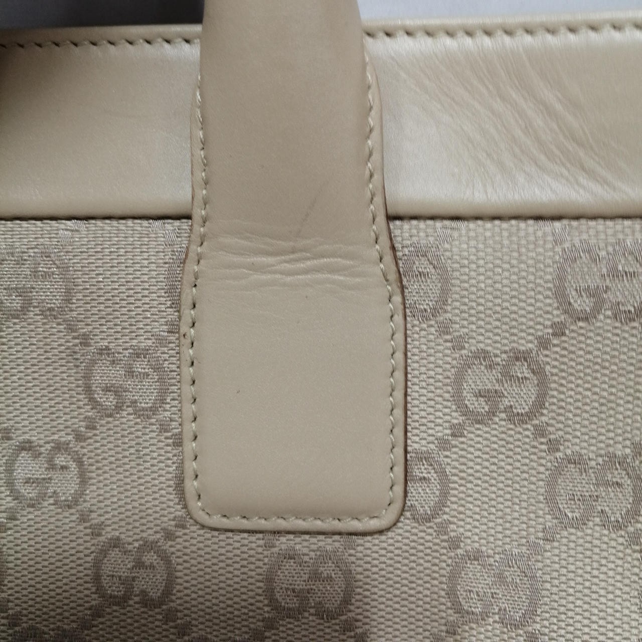 Gucci Beige/Corner Threaded Gg Pattern Handbag - image 10