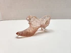 Fenton Pink Opalescent Daisy & Button Cat Head Slipper