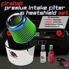 Reusable Fireball Cold Air Intake Filter And Heat Shield Kit Universal For Ford
