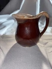Vintage McCoy USA Pottery Brown Glaze Drip Small Pitcher/Creamer w/Handle 5" 🔥