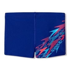 Image of SPEEDO BOYS MEDLEY LOGO AQUA SHORTS .NEW BLUE SCHOOL SWIM TRUNKS SWIMSUIT W26