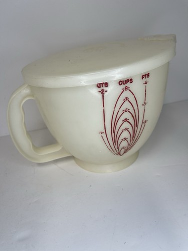 Vintage Tupperware Mix N Store 8 Tassen 2 Quart 4 Pint Messbecher Teig Schüssel mit Deckel - Bild 3 von 6