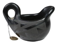 Santa Clara Pueblo Miniature Black Pottery By Margaret Naranjo