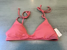 NEW brown red L SPACE swimsuit bikini top size XS