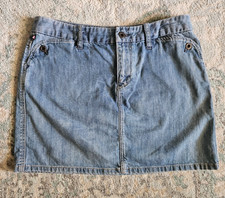 Vintage Ralph Lauren Polo Jeans Co Denim Mini Skirt Womens Size 6