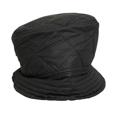 DOLCE & GABBANA Hut schwarz Nylon gesteppt Bucket Herren Capello Gr. 57 / S U...