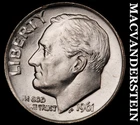1961 Silver Roosevelt Dime - Choice Gem Brilliant Unc  Lustrous  #i6397
