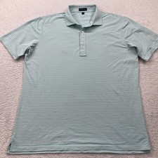 Peter Millar Crown Crafted Polo Shirt XL Striped Golf Casual