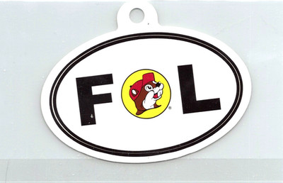Buc-ee's Florida Small Oval Sticker Advertising Logo - Logo FL - 2.75 x 4.25