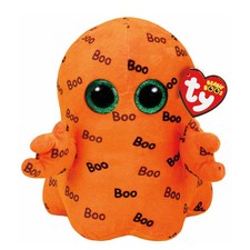 TY Beanie Boo Ghoulie Orange Halloween Ghost Medium 37079 9" TALL ****NEW