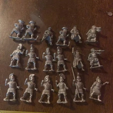 Metal Miniatures Loose Figures D&D Lot Of 18 Essex Collection Spartans & Warrior