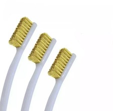 Small Brass Wire Brush Handcraft DIY Jewellery Metal Surface Cleaning Tool 3pcs