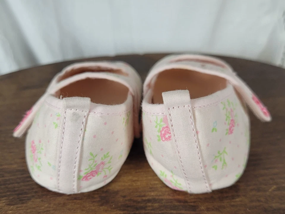 Disney Niñas Zapatos de Cuna Minnie Mouse Rosa Mary Janes 100% Tela Algodón Foto 4 de 4