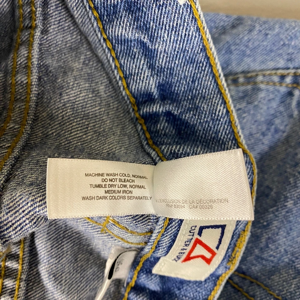 Pantalones de mezclilla Cutter & Buck para hombre talla 42 azul lavado claro pierna recta informales Foto 3 de 4