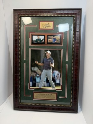 Jordan Spieth 2015 Masters & US Open GOLF Laser Etched Autograph Framed 24x15