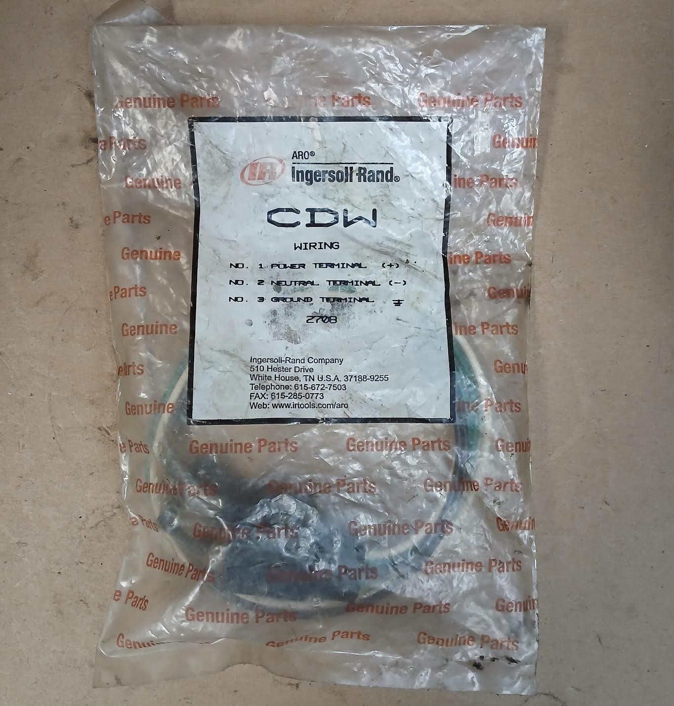 Ingersoll Rand CDW Wiring Power Terminal
