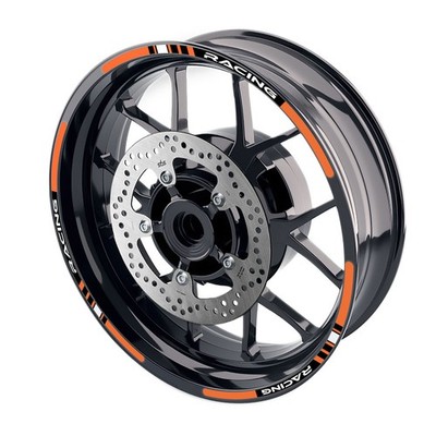 P01B For Aprilia SHIVER 900 2017-2020 Orange Wheel Sticker Race Kit 19 18