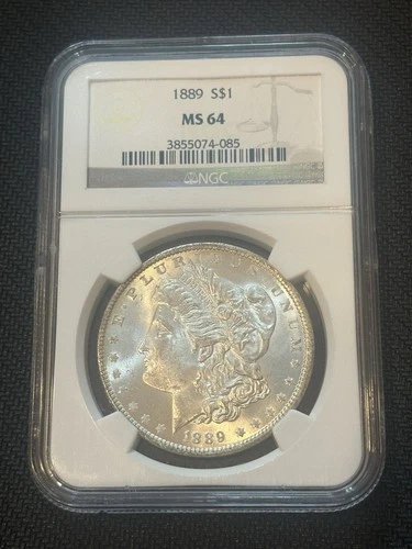 1889 Morgan Silver Dollar $1 - NGC MS 64