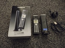 Panasonic KX-TGK220E Cordless Phone Single Handset + Answer Machine Black Boxed