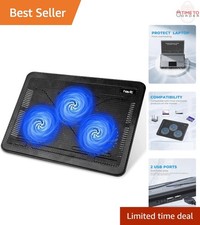 Laptop Cooler Cooling Pad Slim Portable USB 3 Fans for 15.6-17 Inch Laptops