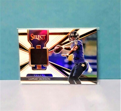 LAMAR JACKSON ROOKIE PATCH 2018 PANINI SELECT SILVER PRIZM SER #'d/149