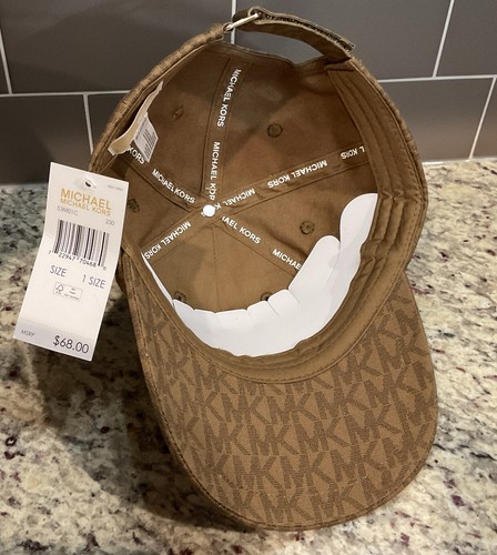 MICHAEL KORS Baseball MK Logo Cap Golden Brown Signature MK Logo MSRP $68 NWOT - Picture 5 of 6