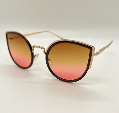 Cat Eye Women Sunglasses Gold Frame Gafas de Sol Lentes de Moda para Mujeres