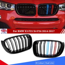 For BMW X3 F25 X4 F26 2014-2017 M Colour Front Kidney Grille Grille Dual Slats