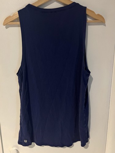 Fabletics Loretta Navy Tunic Tank Top Size Small S Workout Run Summer Tencel - Picture 3 of 4