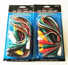 20pc LARGE WIRE TEST LEADS 34" ALLIGATOR CLIP JUMPER WIRE MULTI COLOR BZATL10